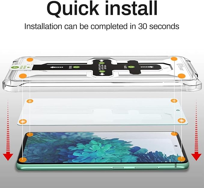Dexnor [2+2 Pack Samsung Galaxy S20FE Screen Protector, 9H Tempered Glass + 2 - Image 3