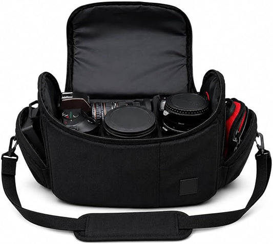 Large Padded Camera Bag with Shoulder Strap – DSLR & Mirrorless Camera Carrying by Acuvar