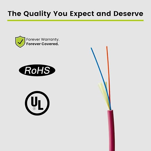 trueCABLE 2 Strand Bulk Fiber Optic Cable, Indoor Tight Buffered Distribution - Image 7