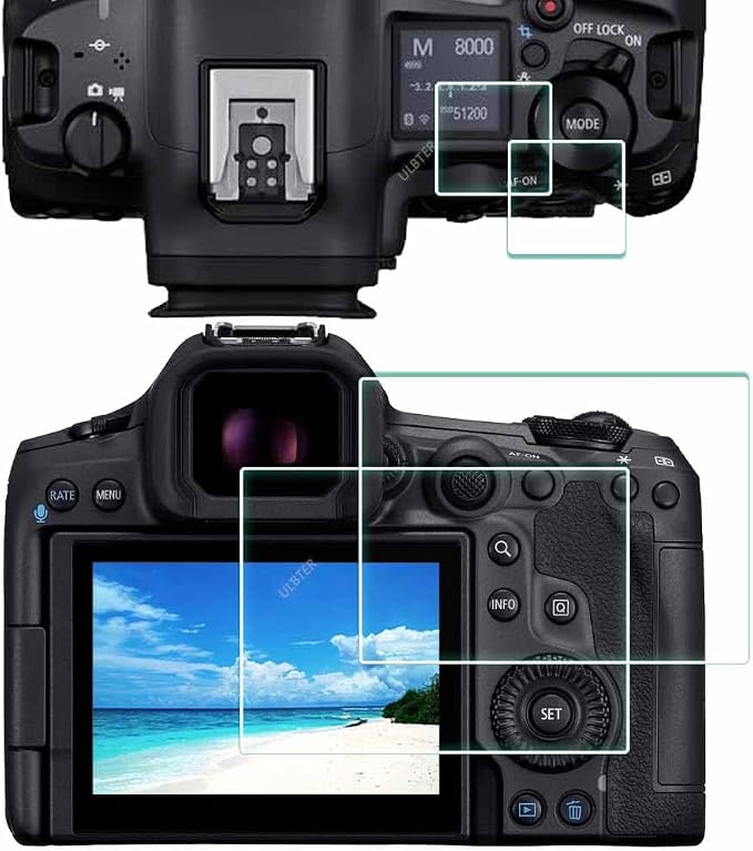 ULBTER Screen Protector for Canon EOS R5 Mark II + Top EOS R5 ii Tempered Glass by ULBTER