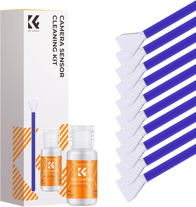 K&F CONCEPT 12mm Micro Four-Thirds 4/3 Sensor Cleaning Swab*10 + 20ml Sensor by KFCONCEPT