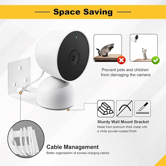 3 Pack Adhesive Metal Nest Camera Mount fits - Image 6
