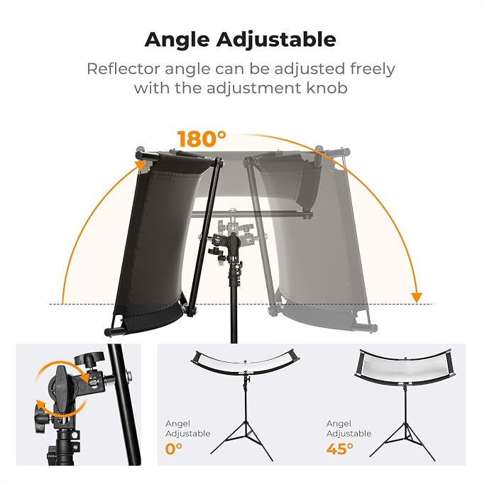 K&F CONCEPT U-Shape Reflector Curved Reflector 100x45cm - Image 4