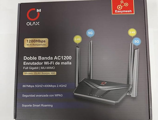 OLAX Scorpio X60 AC1200 Dual Band WiFi Router, 1200Mbps Wireless Mesh Router by Unknown