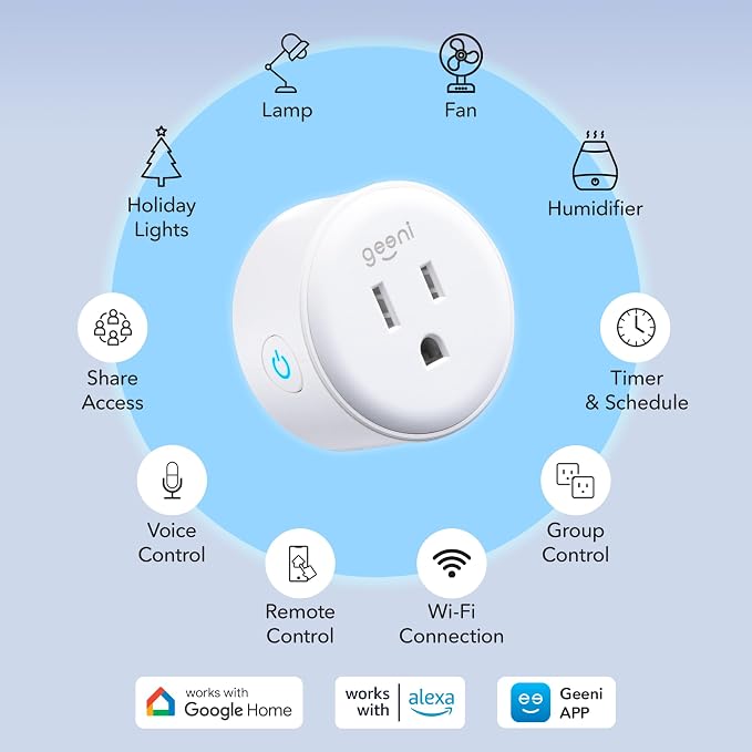Geeni Dot Smart Plug with 2.4GHz WiFi Connectivity – 1-Pack Compact, - Image 2
