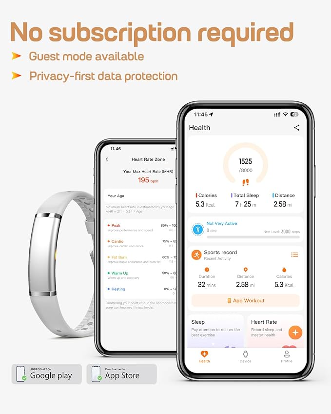 FITVII Screenless Fitness Tracker - Image 8