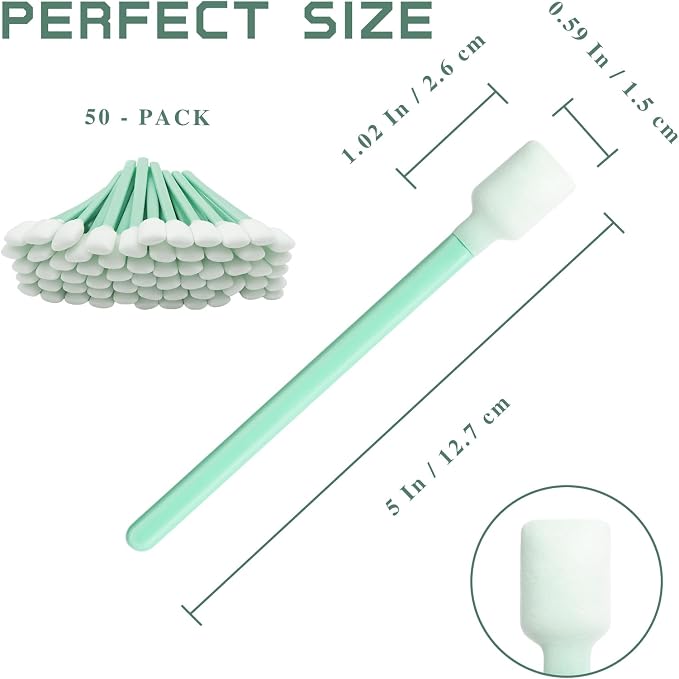 50PCS Foam Cleaning Swabs – Anti-Static Lint-Free Applicators - Image 2