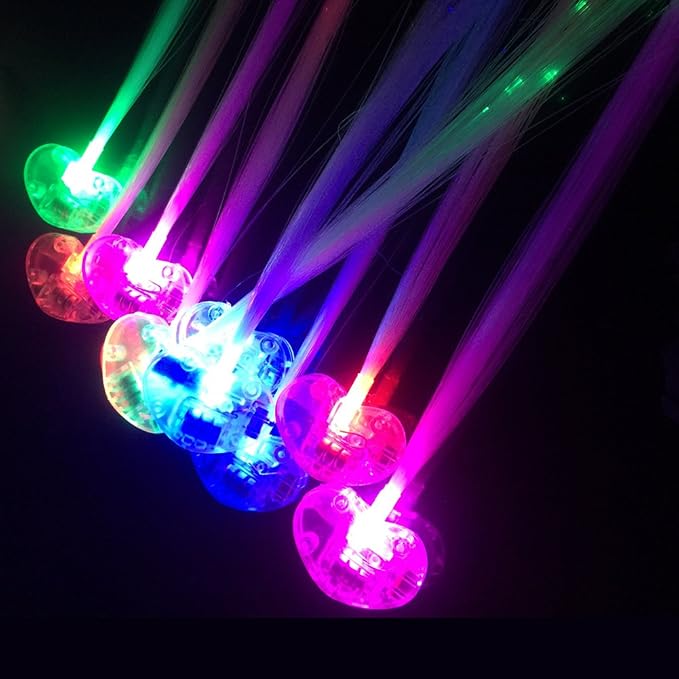 20pcs Multicolor LED Flashing Fiber Optic Hair Barrettes - Image 6