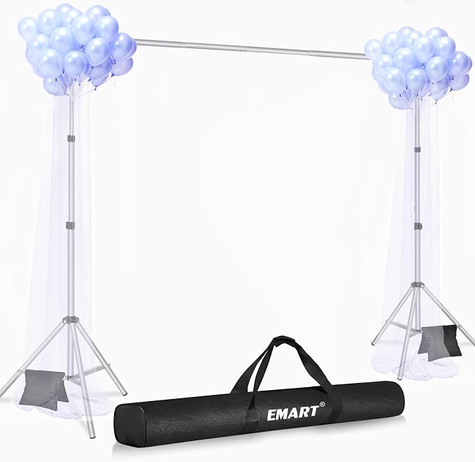 EMART Backdrop Stand 10x8.5ft Photo Studio Adjustable Background Stand Support - Image 2