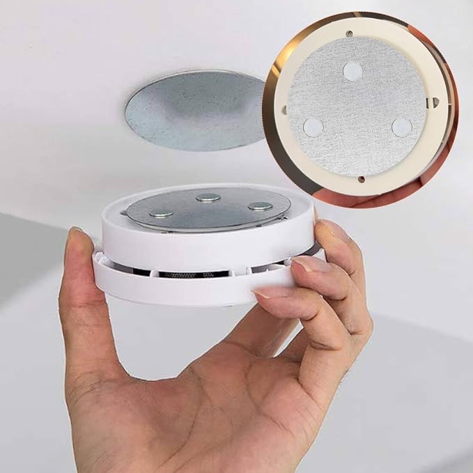 Magnetic Smoke Detector Sticky Pads Magnetic Adhesive Pads 3PCS Magnetic Smoke - Image 7