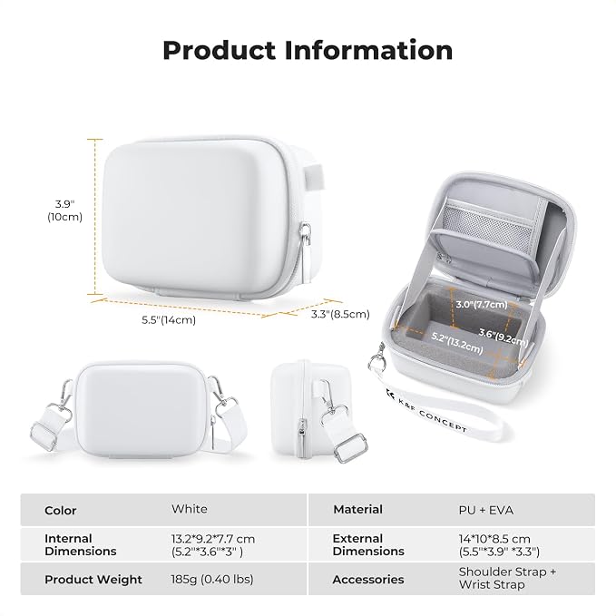K&F CONCEPT Carrying Case for Digital Camera, Hard Shell Protective Travel Case - Image 9