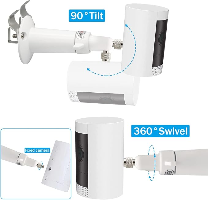Haoyou Camera Vinyl Siding Wall Mounts No Drill 360 Degree Adjustable, - Image 5