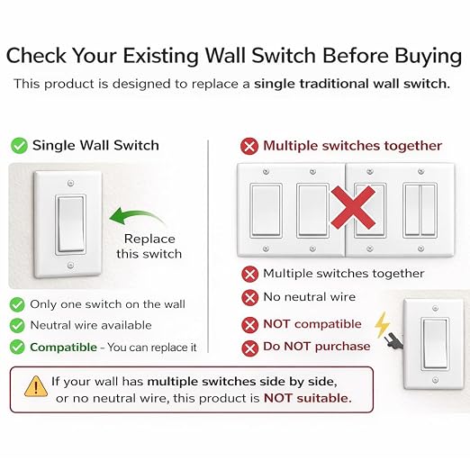 LANBON L10 Large LCD Smart Light Switch, Custom Display & Icons, 6-in-1 1/2/3/4 - Image 7