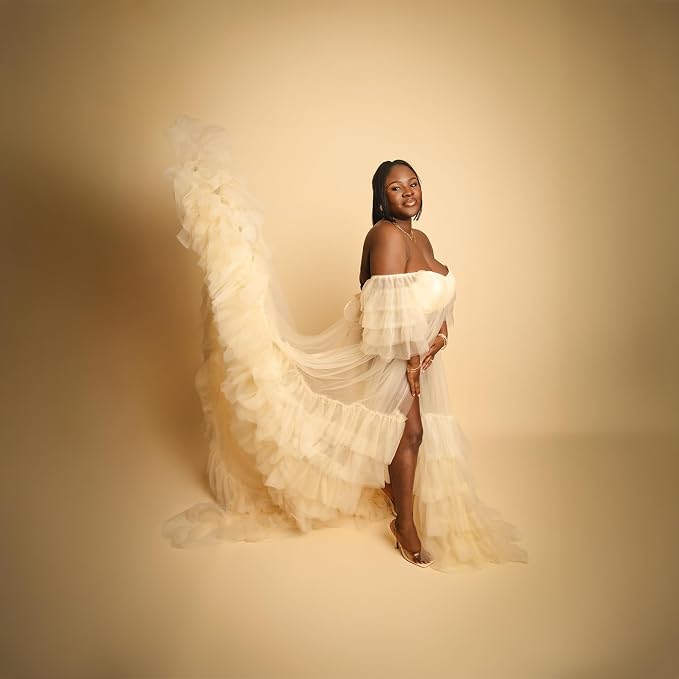 Kate Seamless Paper Backdrop for Photography Beige Cream Backdrop Paper - Image 5