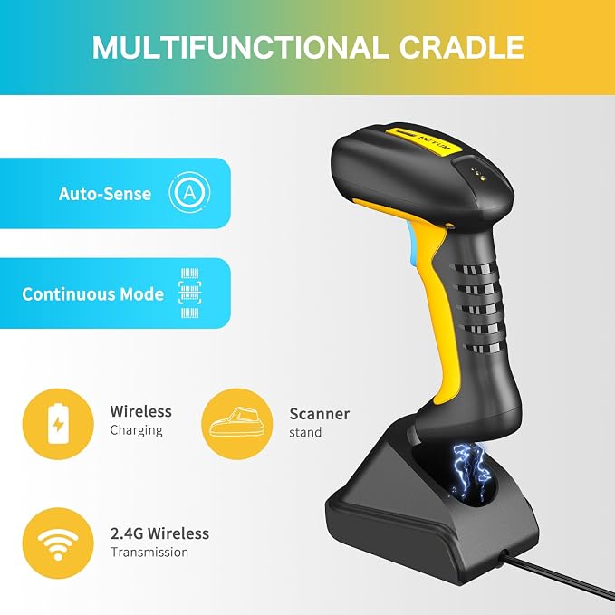 NETUM Upgraded QR Industrial Bluetooth Barcode Scanner - Image 8