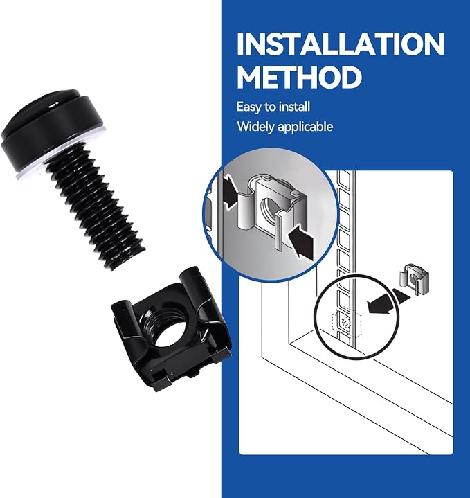 30-Pack M6 x 20mm Rack Mount Screws and Cage Nuts - Image 4