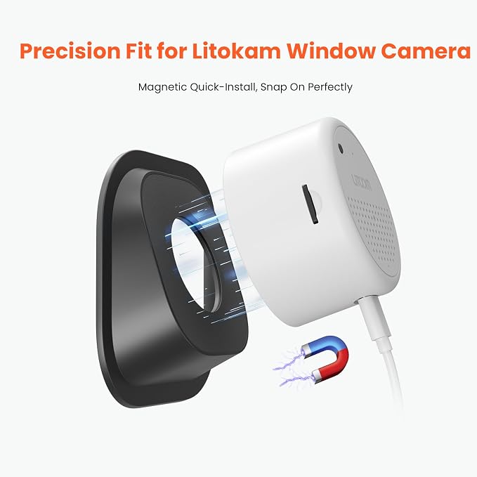 No Drill Window Mount for Litokam Window Camera, Adjustable Angle Tilt - Image 2