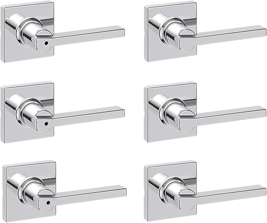 Kwikset Casey Hallway Passage and Bed/Bath Privacy Door Handle 6 Pack, 3 by Kwikset