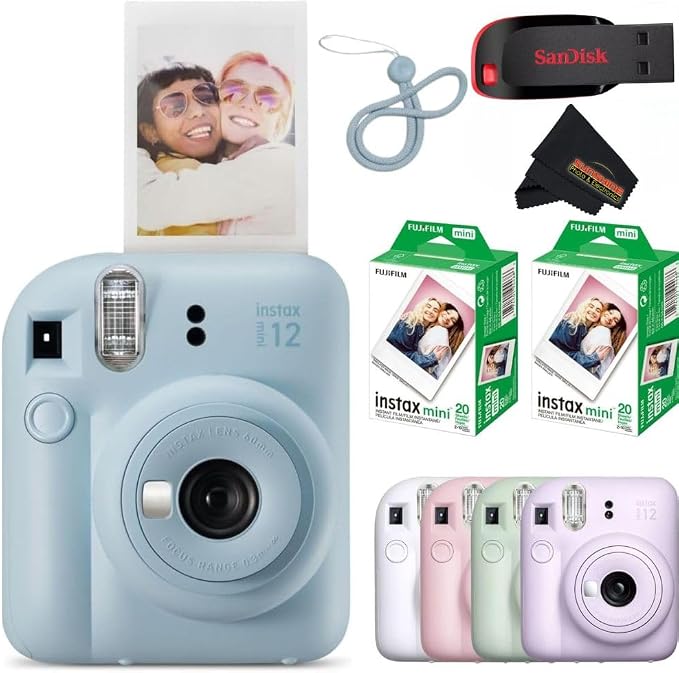 Fujifilm Instax Mini 12 Instant Camera Pastel Blue by FUJIFILM