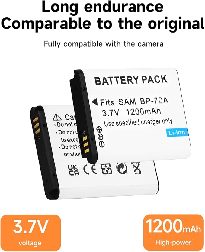 CITYORK 2 Pack BP 70A Replacent Battery - Image 6