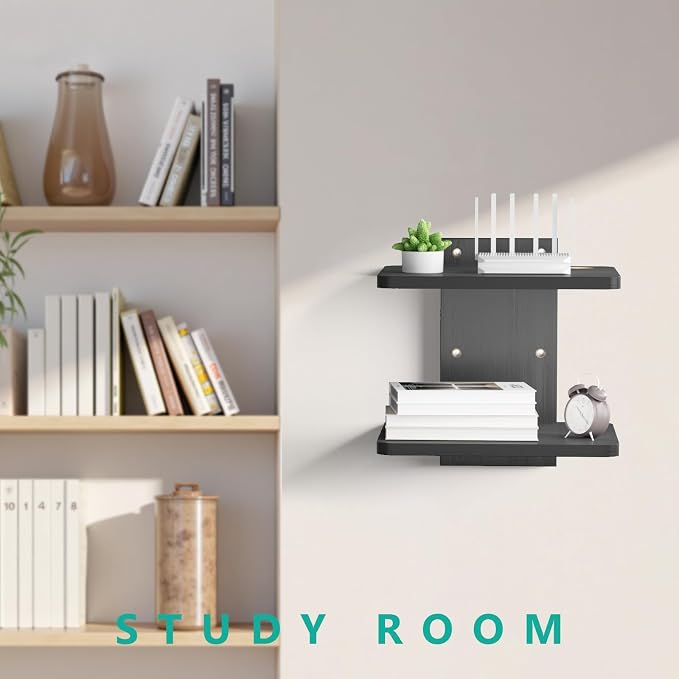 WALI Floating TV Shelf, 2 Tier Projector Shelf - Image 3