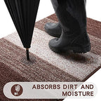 Kitinjoy Indoor Outdoor Door Mat, 48x30 Non-Slip Dirt Trapper Doormats - Image 2