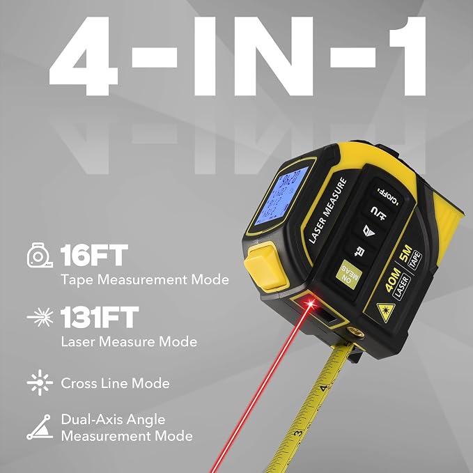 4-in-1 Laser Tape Measure - Image 2