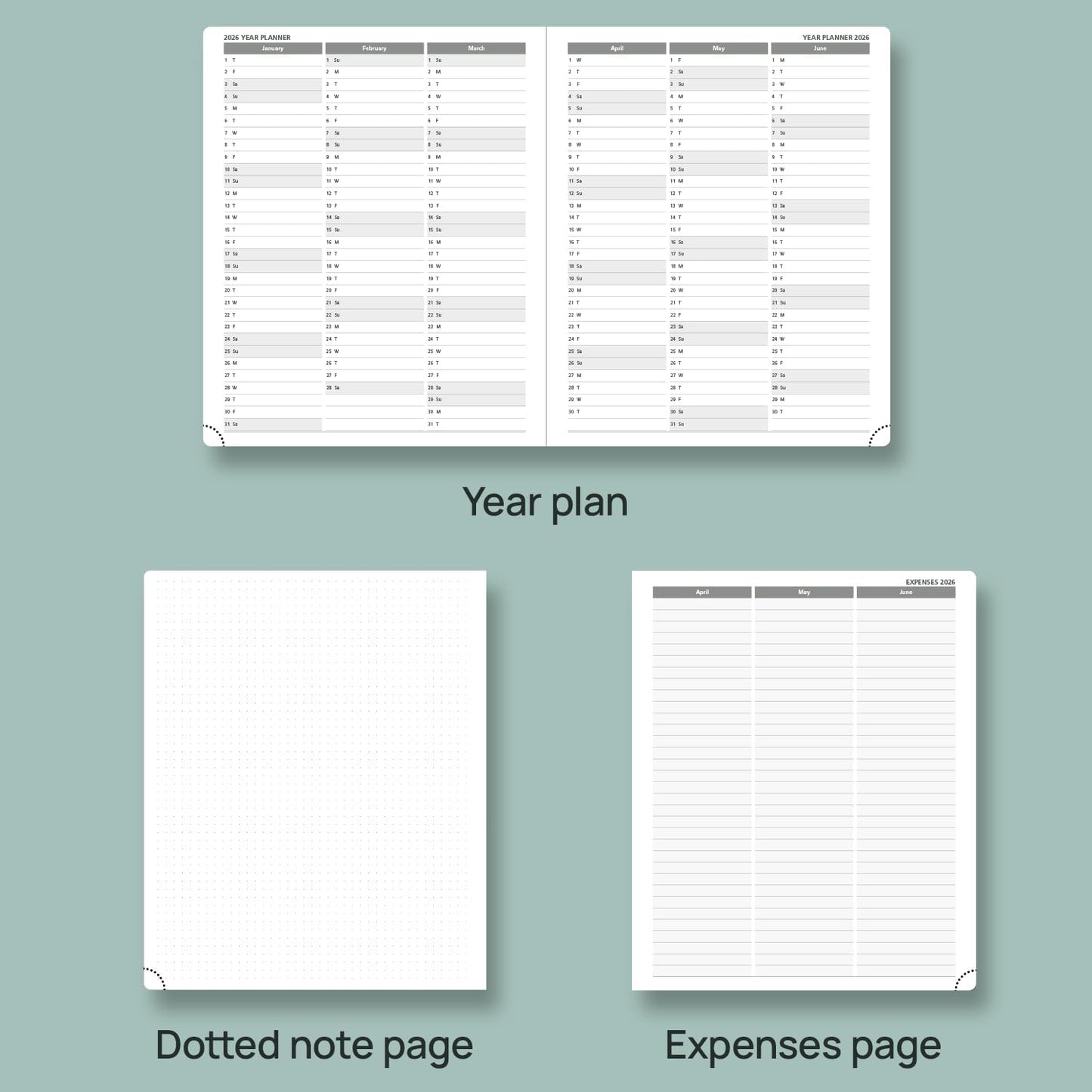 POPRUN Planner 2025-2026 (Large - 8.5'' x 10.5'') Academic Weekly Calendar (July 2025 - June 2026) with Hourly Time Slots, Monthly Tabs, 100GSM Thick Papers, Leather Soft Cover - Purple