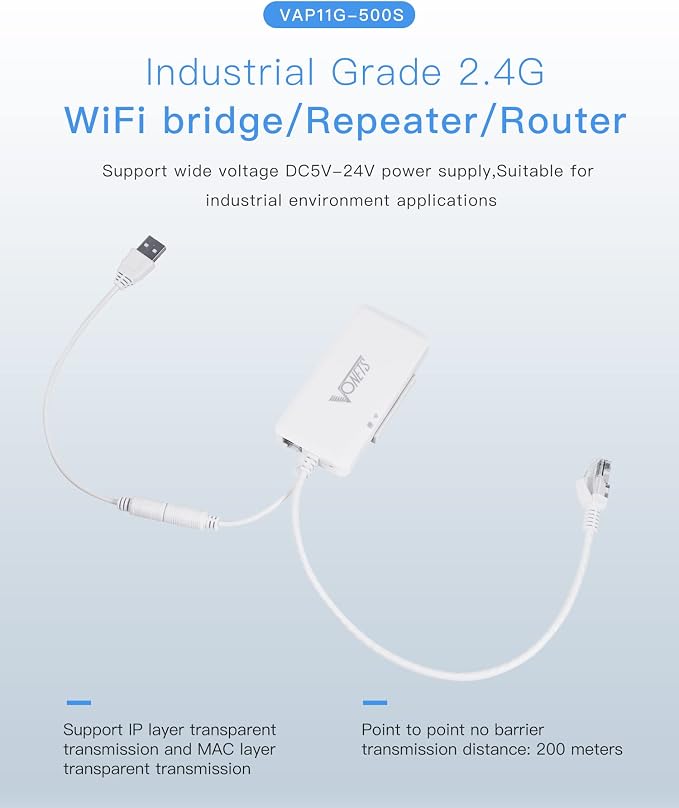 VONETS 2.4GHz WiFi Router/Wireless Bridge Ethernet Repeater/WiFi Hotspot - Image 2