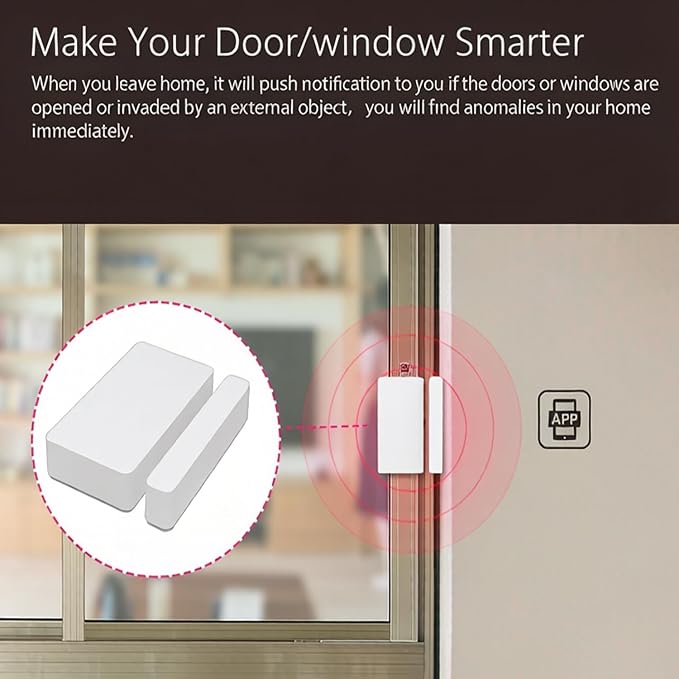 Mini Door Sensor, Wireless Door Window Sensor - Image 2