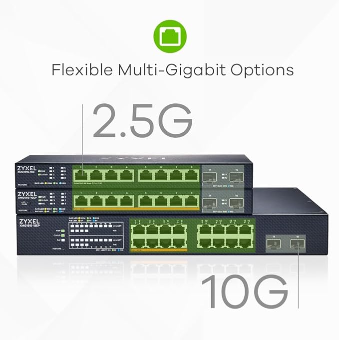 Zyxel 16 Port PoE 2.5Gb Switch | Smart Managed Network Ethernet Switch | 8X - Image 4