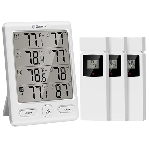 Geevon Indoor Outdoor Thermometer Wireless by GEEVON