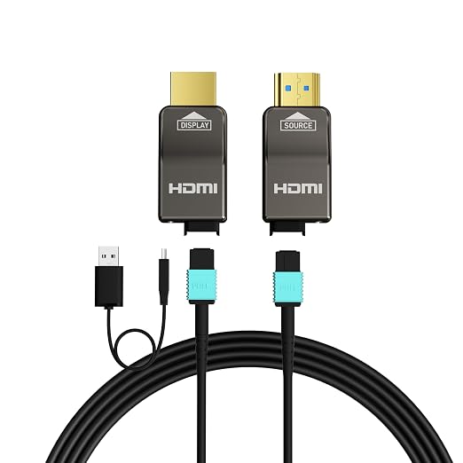 RUIPRO 8K Detachable Full Fiber Optic Armored HDMI 2.1 Cable 15FT, Ultra High by RUIPRO-ProfessionalQualityVideoandAudioYouCanSeeandHear