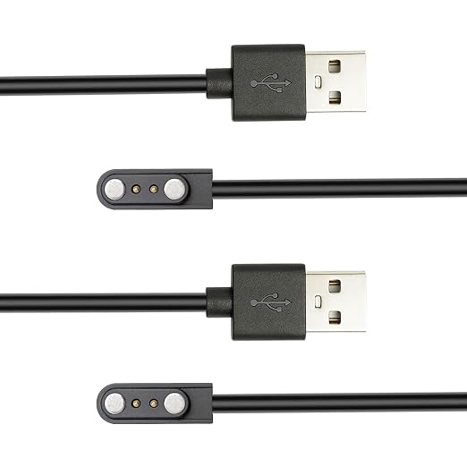 2-Pack 3.3FT Smart Watch Charger Magnetic 2Pin USB Charging Cable by Unknown