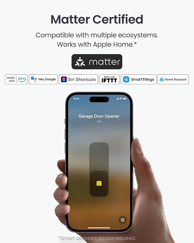 Switchbot Smart Garage Door Opener w/Remote, Matter Certified, - Image 2