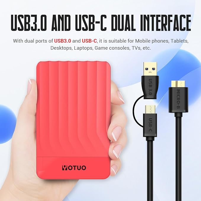 YOTUO Portable External Hard Drive Storage Expansion Mobile HDD USB 3.0 - Image 5