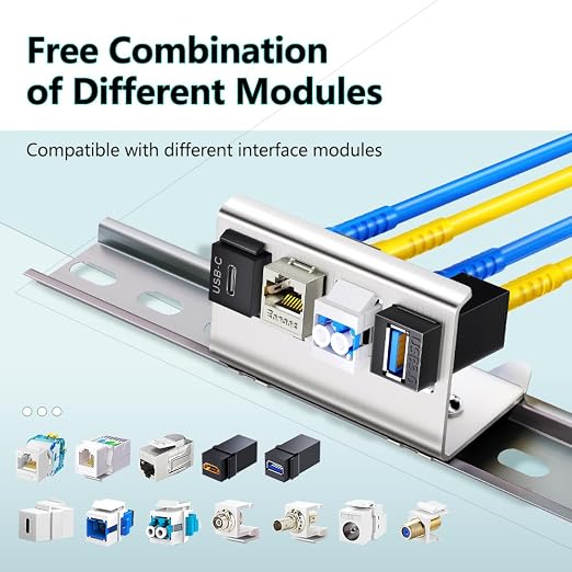 4-Port Metal DIN-Rail Mounting Module - Image 3