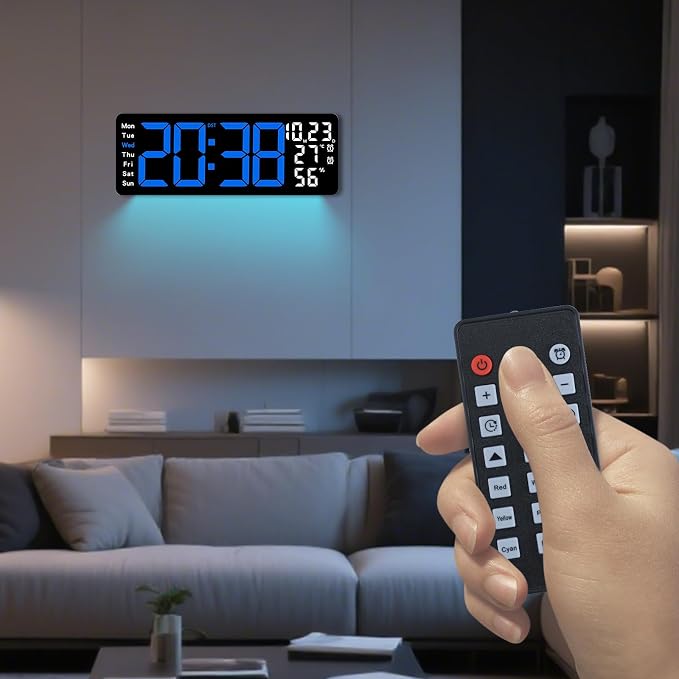 Digital Wall Clock Large Display, 17.3" Digital Clock - Image 7