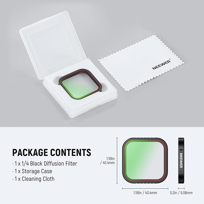 NEEWER 1/4 Black Diffusion Filter Compatible - Image 9
