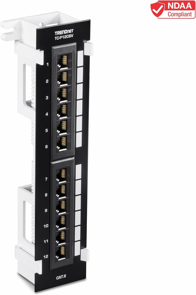 TRENDnet 12-Port Cat6 Unshielded Patch Panel, Wall Mount, Included 89D Bracket - Image 3