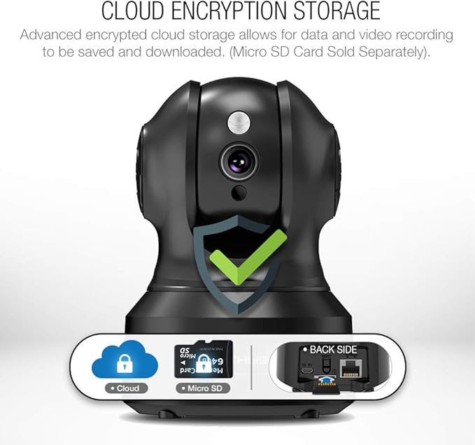 TETHYS Wireless Security Camera 1080P Indoor Pan/Tilt WiFi Smart IP Camera Dome - Image 6