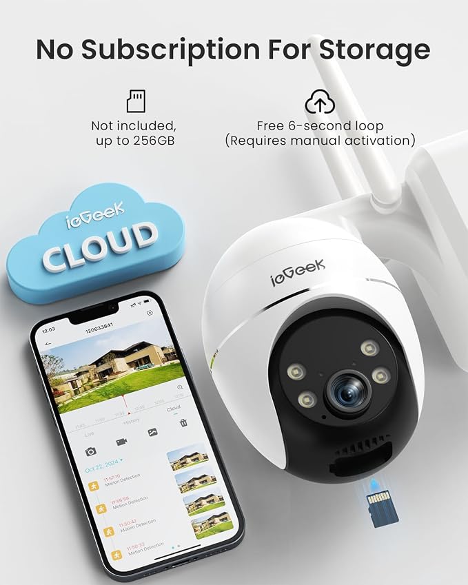 ieGeek Solar Security Cameras Wireless Outdoor, WiFi Surveillance Camera - Image 7