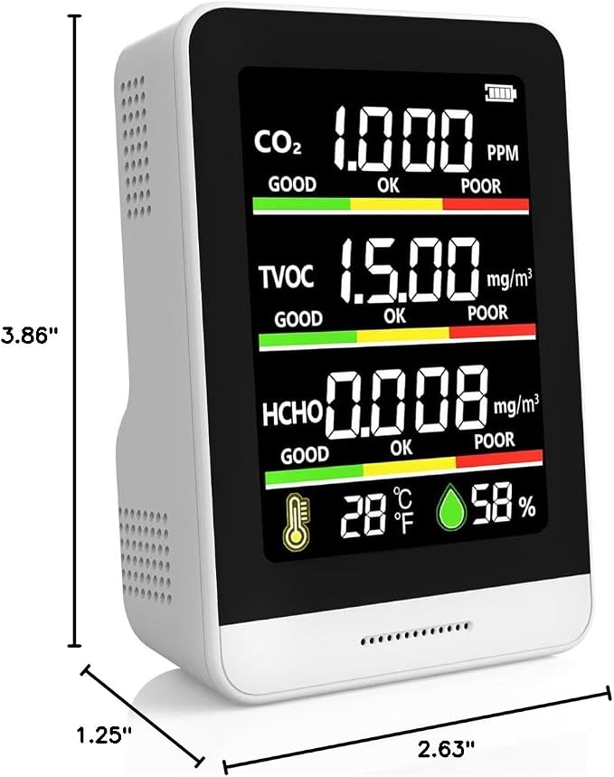 Air Quality Monitor Indoor, 8-in-1 Smart Air Quality Tester - Image 8