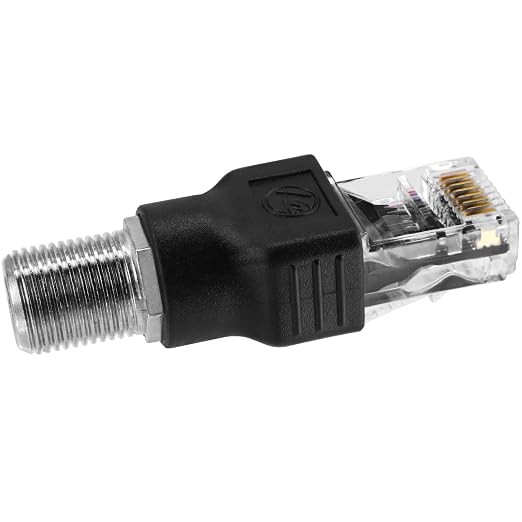 RF to RJ45 Converter Adapter, 2 Pack F Female to RJ45 Male Ethernet Adapter - Image 3