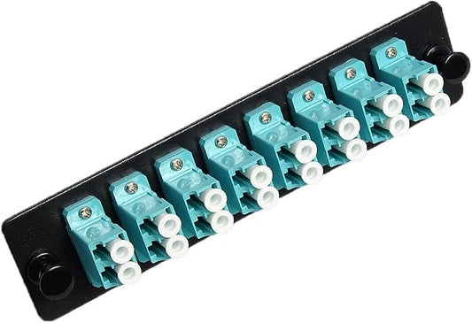 RiteAV LGX Footprint Fiber Optic Cable LC Adapter Patch Panel 8 Ports Loaded by RiteAV
