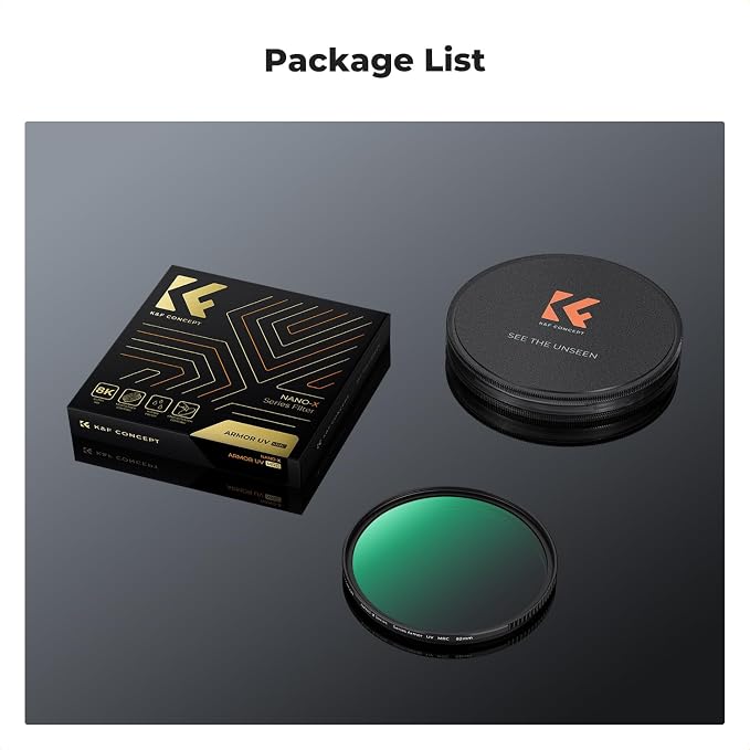 K&F CONCEPT 82mm Explosive-Proof MCUV Lens Protection Filter 28 Multi-Layer - Image 7