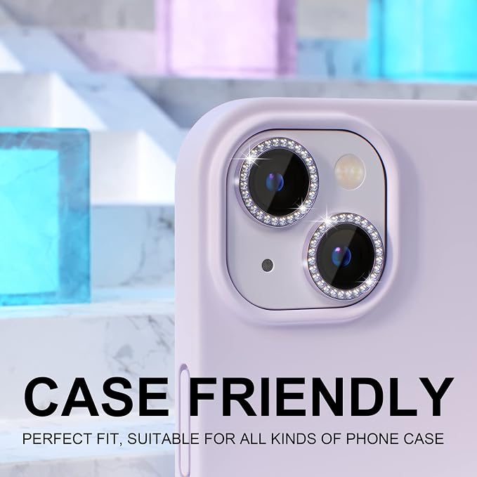 Choiche Compatible for iPhone 14 /iPhone 14 Plus Camera Lens Protector Bling - Image 4