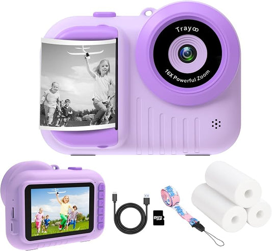 Kids Camera Instant Print, 3.5 Inch Screen Kids Digital Camera Instant by Trayoo
