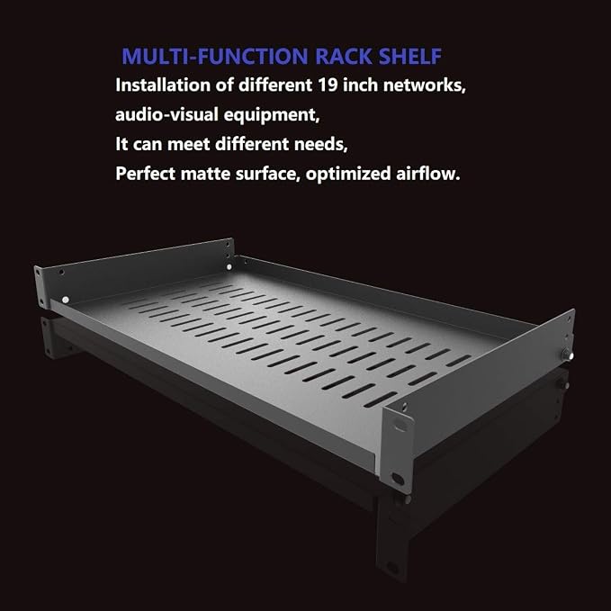 2 Pack of 1U Disassembled Vented Cantilever Server Rack Mount Shelf 10" Deep - Image 6