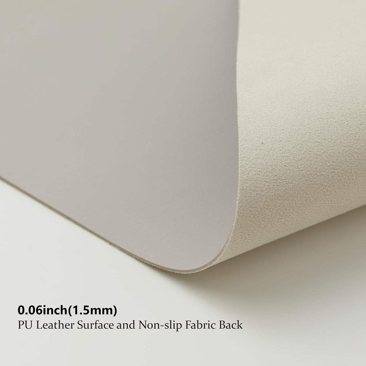 HOMIEAZICOZI Leather Desk Mat - Non-Slip PU Pad for Office and Home Organization Accessories Ideal Large Mouse Mats on Top of Desks (Light Gray,31.5''x 15.7'') (DPD-LGr-M)